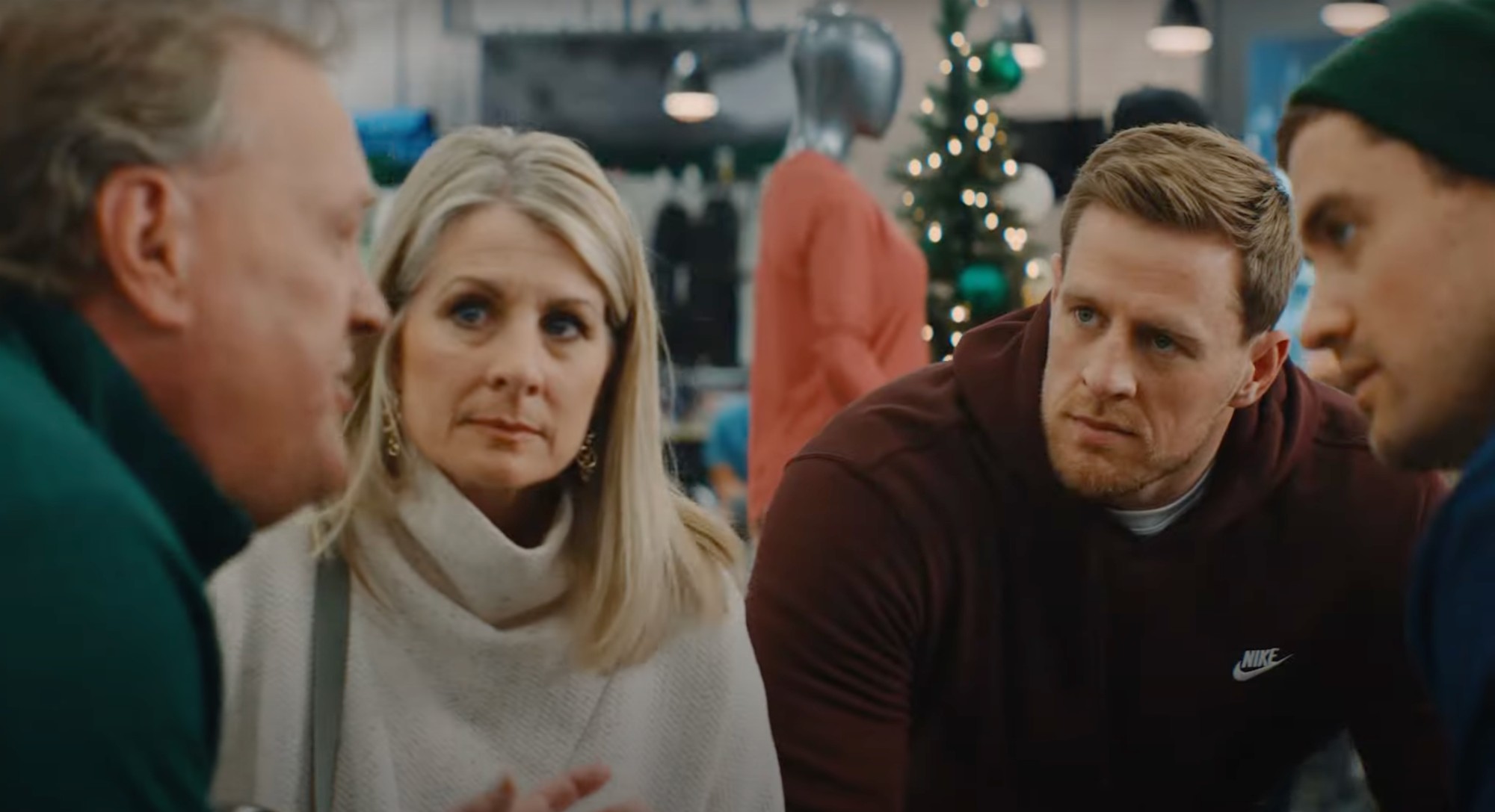 J.J. Watt and his family starring in the Dick's Sporting Goods campaign "A Watt Holiday Classic."