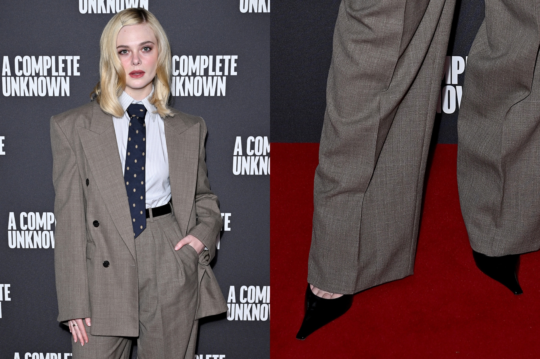 Elle Fanning attends the UK photocall of Searchlight Pictures' "A Complete Unknown" at the Curzon Mayfair on December 16, 2024 in London, England.