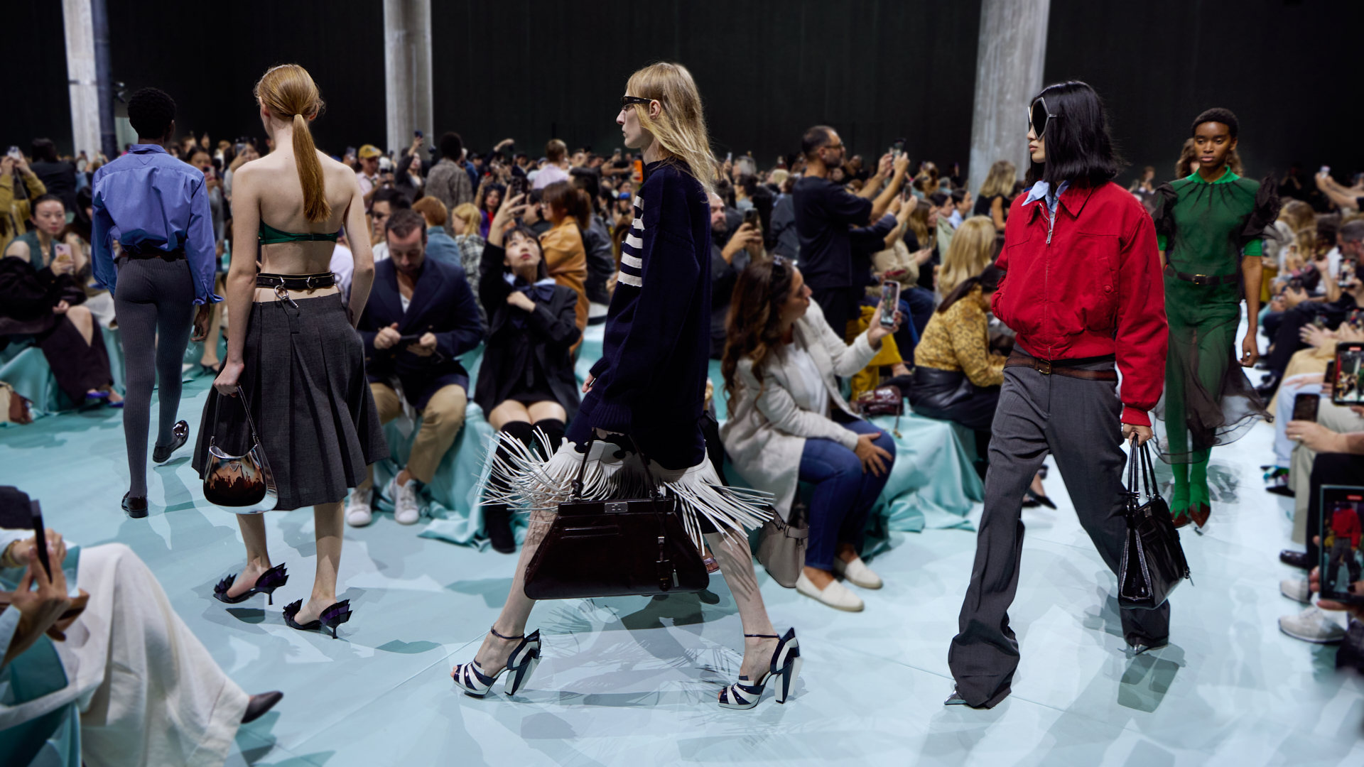 Finale at the Prada spring 2025 show.