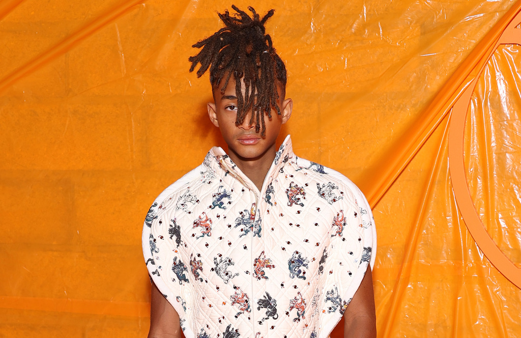 PARIS, FRANCE - OCTOBER 02: (EDITORIAL USE ONLY - For Non-Editorial use please seek approval from Fashion House) Jaden Smith attends the Louis Vuitton Womenswear Spring/Summer 2024 show as part of Paris Fashion Week  on October 02, 2023 in Paris, France. (Photo by Marc Piasecki/WireImage)