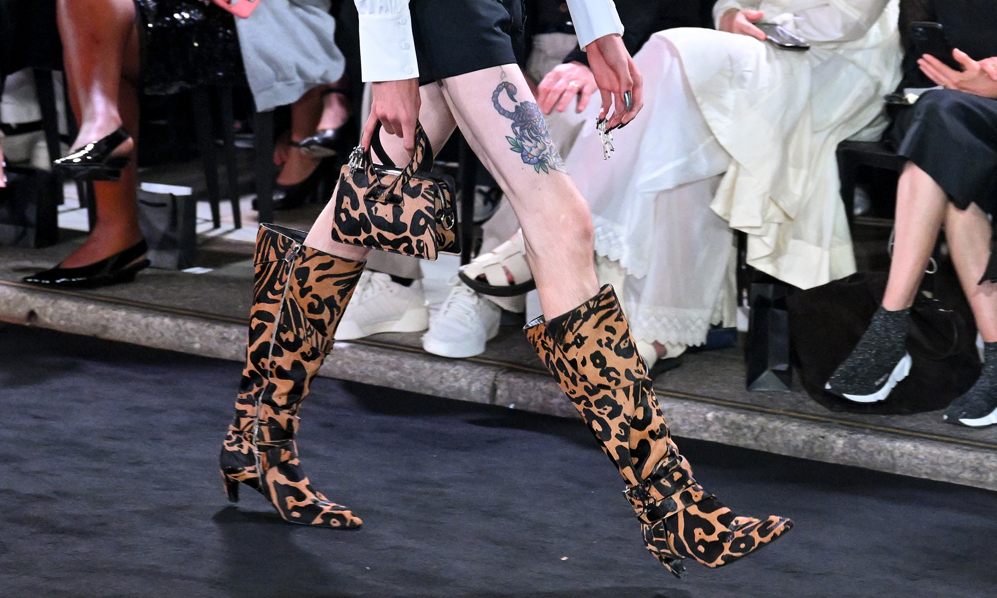 Model on the runway at Luar RTW Spring 2025 as part of New York Ready to Wear Fashion Week held at Rockefeller Plaza on September 10, 2024 in New York, New York.  (Photo by Gilbert Flores/WWD via Getty Images)