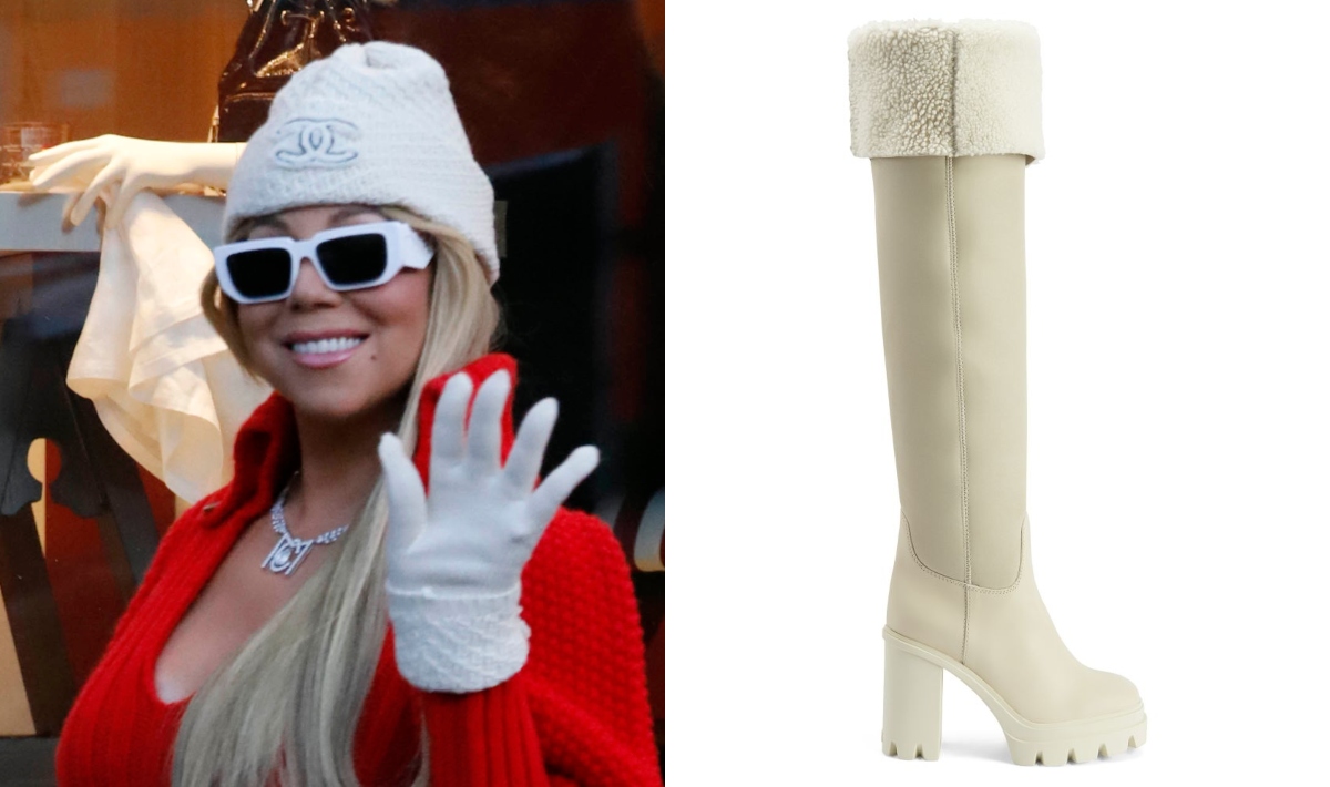 Mariah Carey, Aspen, Giuseppe Zanotti, shearling, winter, knitwear, Chanel