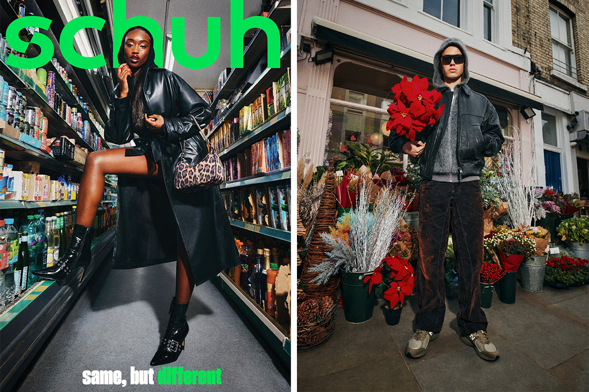 Schuh, same but different, campaign, shoe store, london shoe store, shoe shop, sneakers, Ugg, New Balance, Genesco