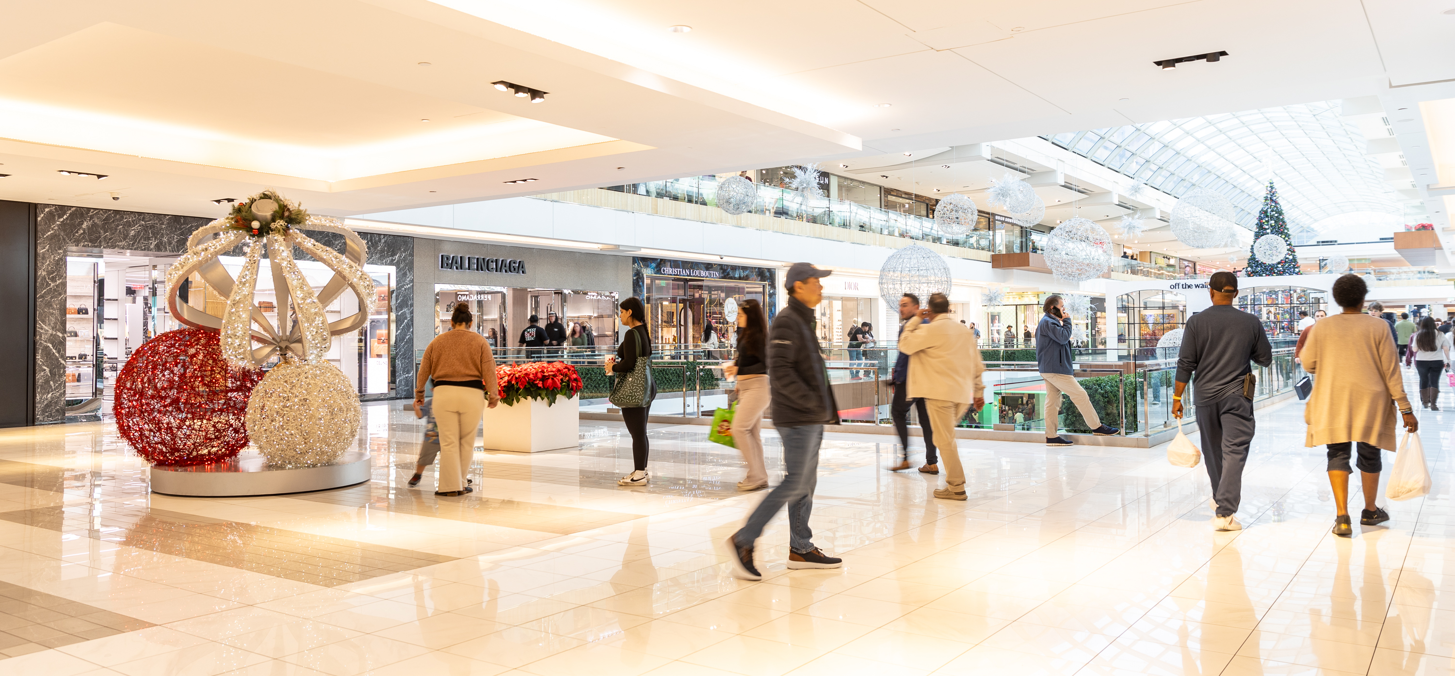 Holiday shopping at the Houston Galleria.