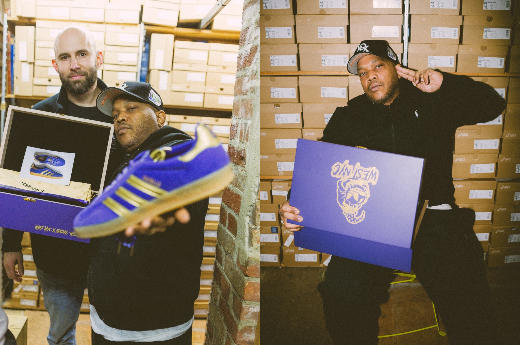 Photographs from the Dec. 12 event celebrating the West NYC x Adidas Gazelle Indoor “Wizard" sneaker. Rapper Styles P was on hand for a performance.